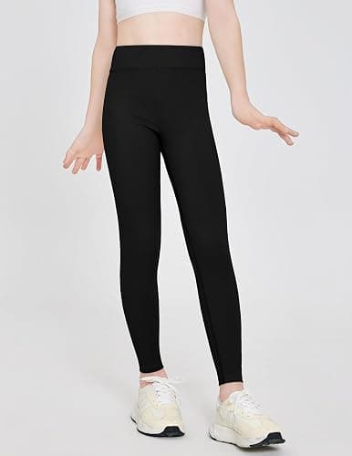 Zaclotre Girls Athletic Leggings Kids High Waisted Activewear Dance Workout Running Yoga Pants thumbnail 2