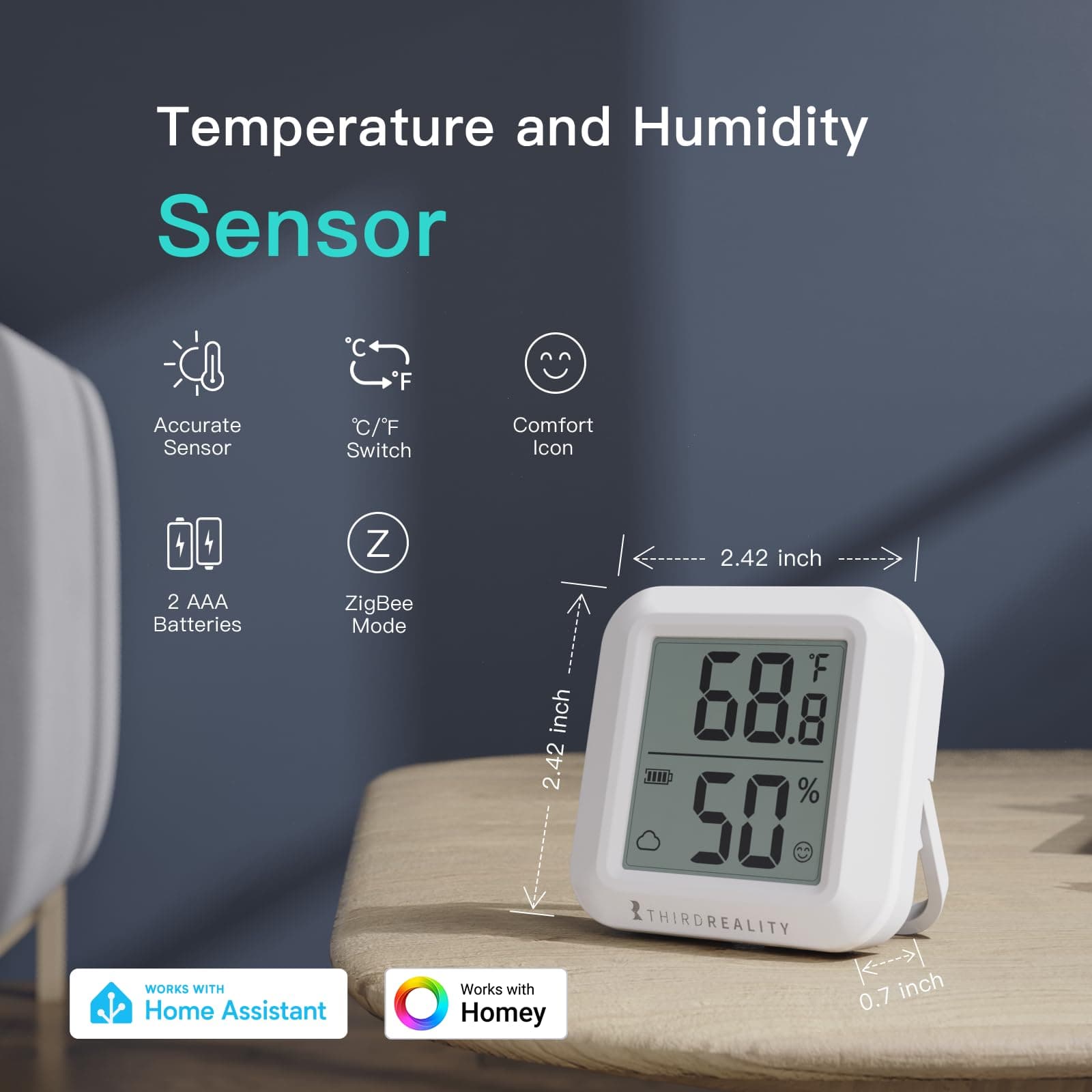 THIRDREALITY Zigbee Smart Garage Door Tilt Sensor thumbnail 2