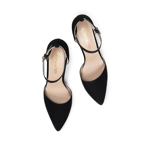 DREAM PAIRS Women's Oppointed-Lacey Pointed Toe Ankle Strap High Heel Stiletto Pumps Wedding Dress Shoes thumbnail 5