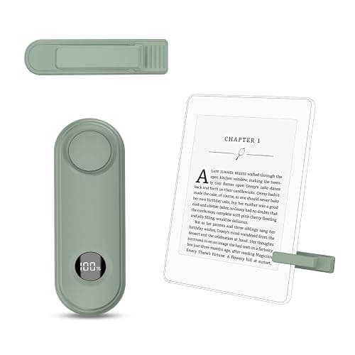 RF Remote Control Page Turner for Kindle Paperwhite Scribe Oasis Accessories, Clicker Page Turner for iPhone,Tablets Reading Camera Video Record Remote Triggers,Agave Green - Image 1