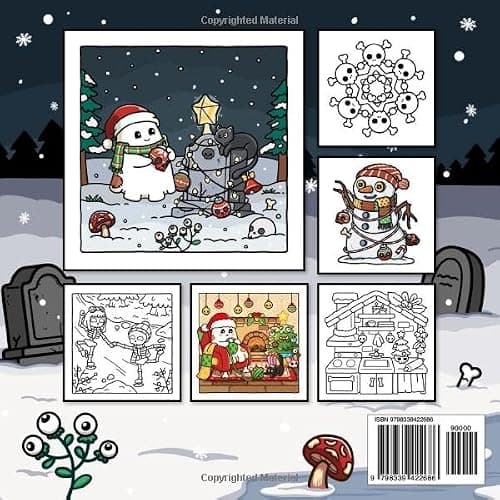 Spooky Xmas: Coloring Book for Adults and Teens Featuring Easy Designs of Cozy Christmas with Cute Creepy Characters and Holiday Stuff for Relaxation (Spooky - Cute - Easy Coloring) thumbnail 2