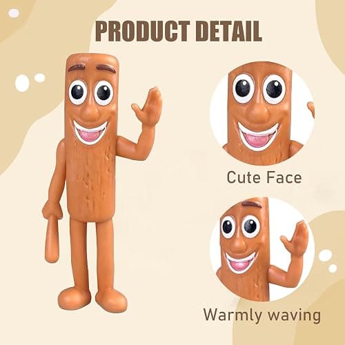 TJLMCORP 4 Inches Tall Italian Brainrot Action Figure,Tung Tung Tung Sahur,Desk Accessories for Women Men Gift Cute Office Desk Decor Bookself Cubicle Girls Boys thumbnail 4