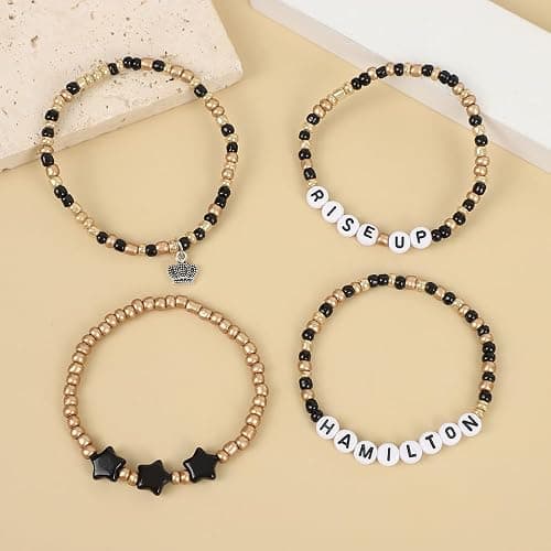 Byqone 4Pcs Broadway Musical Bracelet Merch for Hamilton Lover Gifts, Rise Up Bracelet Gifts for Girl Woman Men thumbnail 4