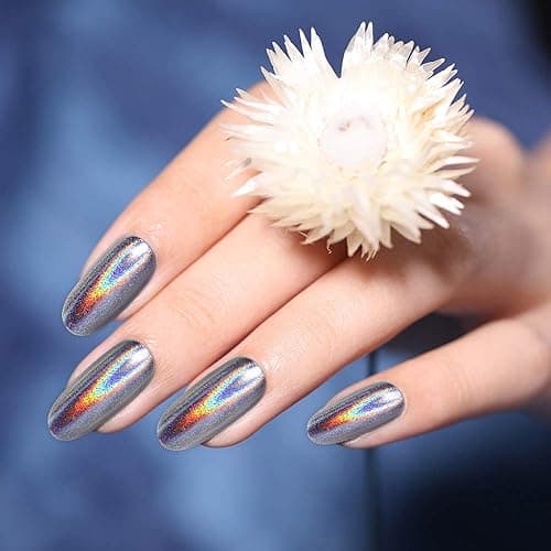 Artdone 16 Jars Chrome Nail Powder Nail Art Fimo Striping Tape Lines Decoration Metallic Mirror Effect Holographic Aurora Chameleon Pigment Powder 1g/Jar Pearl for Resin Craft & Nail Art thumbnail 3