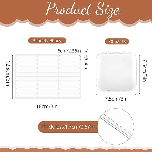 20pcs Press on Nail Storage Box with 90 Pcs Adhesive Double Sided Tape | Nail Packaging for Press Ons Presses on Nails Container for Fake Nailes Storage Case Nails Display Art Business thumbnail 2
