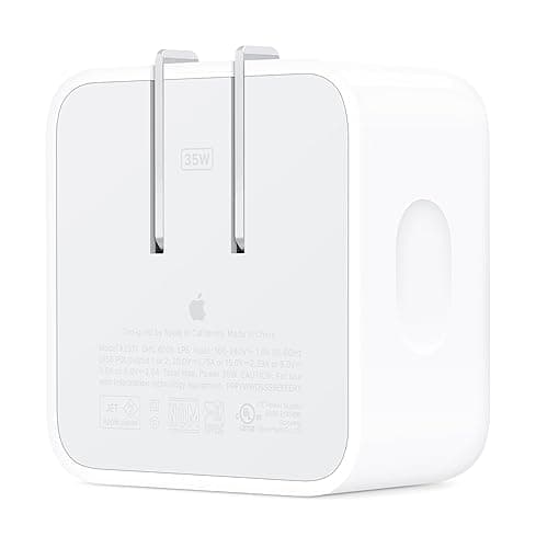 Apple 35W Dual USB-C Port Compact Power Adapter: Fast and Convenient Charging, Type C Wall Charger thumbnail 3
