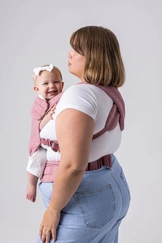 Mabē Monarch Ergonomic Baby Carrier – Premium Cotton Soft Structured Newborn to Toddler Carrier with Hip-Healthy Design, 3 Carry Positions (7-35lbs), Lightweight & Breathable,(Mauve Wings) thumbnail 8