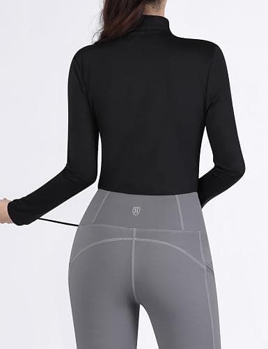 Harrison Howard Women's Equestrian Sweat Absorption Quick Drying Horse Riding Long Sleeve Shirt 1/4 Zip Base Layer thumbnail 3