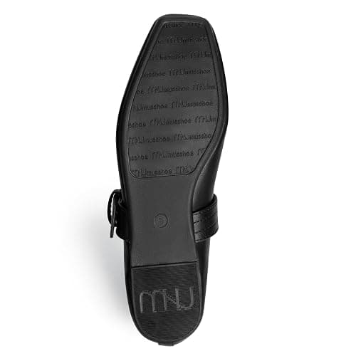 MUSSHOE Womens Ballet Mary Jane Flats Shoes Adjustable Strap Comfortable Square Closed Toe Versatile Chic Footwear with Latex Insole thumbnail 6