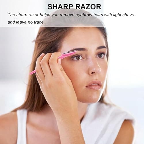 66 Eyebrow Razor and Face Razor for Women and Men, Eyebrow Hair Trimmer and Shaver with Protective Cover,Safe and Newbie Friendly thumbnail 5