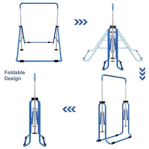 Tepemccu Expandable Gymnastics Bars, Adjustable Height Gymnastic Horizontal Bars, Children Folding Training Bar for Kids thumbnail 8