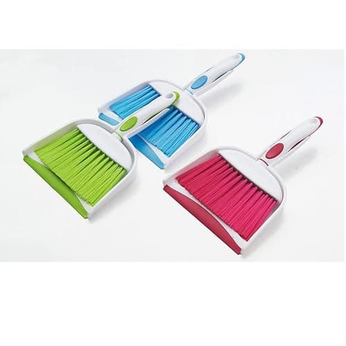 BSMstone Mini Broom and Dustpan Set-Mini Whisk Set for Desk, Housekeeping, Office, Kitchen, Pet Nest, etc.,Daily Cleaning Necessity Plastic Mini Dustpan Set (Light Blue) thumbnail 4