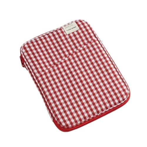 11-13Inch Cute Puffy Laptop Sleeve Fairycore Carrying Laptop Bag Cover Kawaii Tablet Liner Pouch Cottagecore Office Accessories (11inch,Red) - Image 1