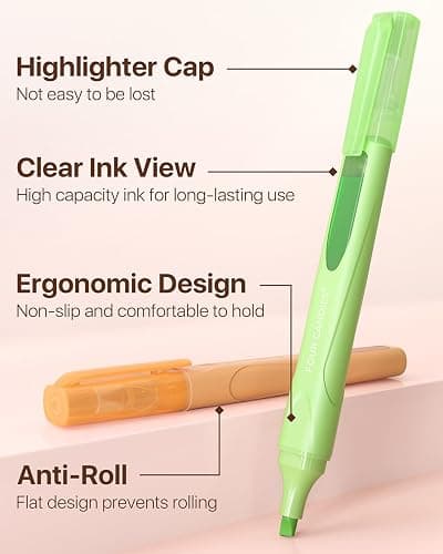 Four Candies Cute Pastel Highlighters, 10 PCS Highlighters Assorted Colors, Soft Chisel Tip, Clear Ink View, Aesthetic Highlighter Set for Organizing and Coloring & Back to School Supplies thumbnail 5