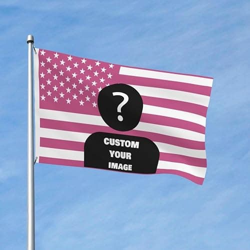 Custom Pink American Flag 3x5ft Custom Flag Design Image Personalized American Flags Customized Tapestry Poster For Clubs Bars Bedroom Room Dorm Concerts Outdoor Garden Decor thumbnail 4