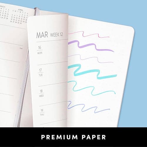 PAPERAGE 2026 Weekly & Monthly Planner, 12 Months (January 2026 - December 2026), 5.6 in x 8 in, Hardcover 2026 Planner with Weekly & Monthly Spreads, Note Pages, Stickers & Back Pocket – Black thumbnail 4