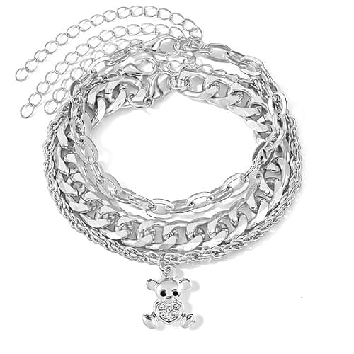 HaHaGirl Stocking Stuffers Gold plate and Silver Plated Jewelry Sets Stocking Stuffers for Women Costume Jewelry Chain Necklace Bracelet Earrings and Rings Sets for Women Bulk Jewelry thumbnail 7