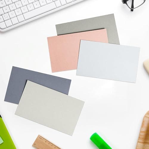 Fainne 300 Pcs Blank Index Cards 180 Gsm Thick Card Stock Assorted Color Neon Blank Flash Cards Colorful Study Notecards for Organizing(3 x 5 Inch,Pastel Colors) thumbnail 2