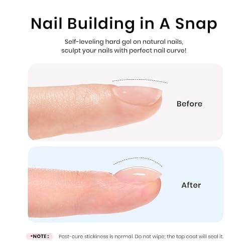 Beetles Clear Builder Nail Gel 0.51 oz 2 pcs Enhancement Gel for Weak & Thin Nails Building Apex Nail Thickening DIY Salon at Home for Beginner thumbnail 2
