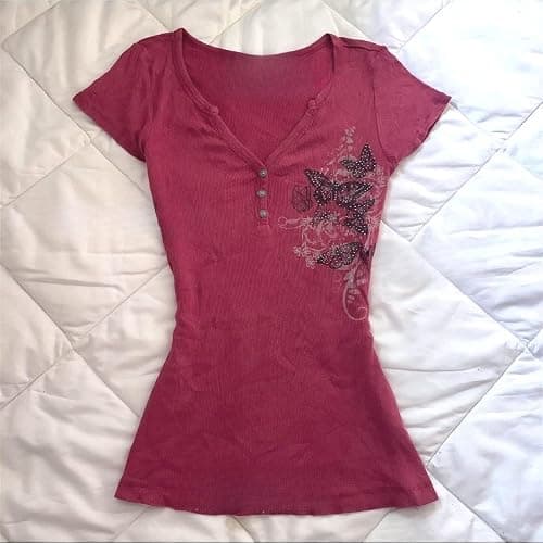 Vintage Graphic Tees 2000s Tops Teen Girls Y2k Grunge Shirts Alt Emo Clothes Women Whimsy Twee Short Sleeve Top thumbnail 5