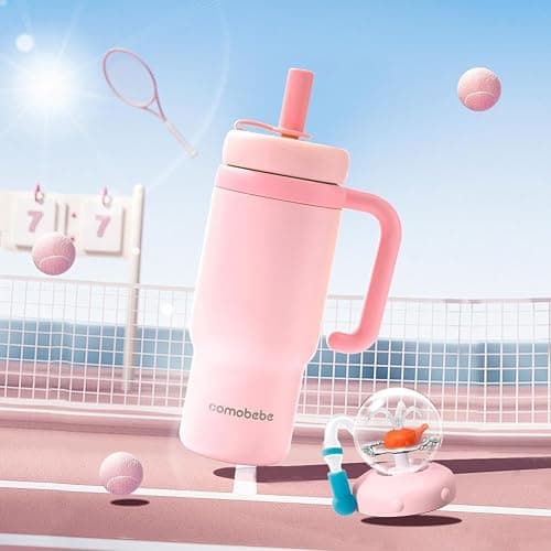 24oz Stainless Steel Whale Fountain Tumbler with Handle,Drinking Cup with Whale Squirt,Whale Water Bottle Two Silicone Soft Tip,Leak-Proof WhaleFountain Tumbler for Kids Teens Adults,Dishwasher Safe thumbnail 6