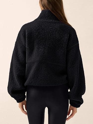 LASLULU Womens Fuzzy Sherpa Fleece Jacket Zip Up Oversized Sweatshirts Long Sleeve Winter Clothes Warm Sweater thumbnail 3