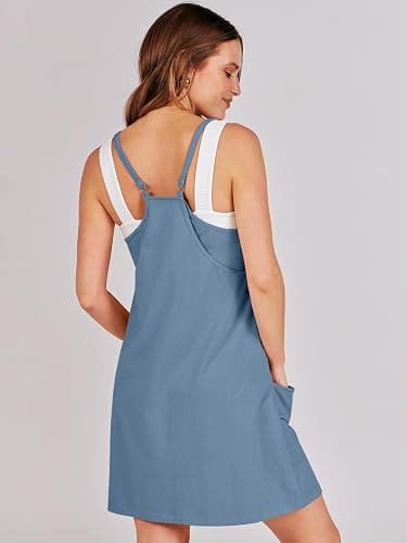 Athletic Romper Dress (Blue) thumbnail 6