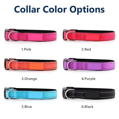 Personalized Dog Collars Custom with Pet Name and Phone Number, Soft Neoprene Padded Reflective Nylon Collar, 4 Adjustable Sizes - for Boy, Girl Dogs thumbnail 6