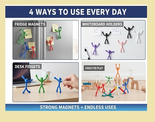 MAGMEN Strong Magnetic Fidget Toys for Kids & Adults - 20 Pack Sensory Toys for ADHD Autism Anxiety - Educational STEM Building Set - Travel Desk Toys - Stress Relief for Focus & Calm Ages 3+ thumbnail 7