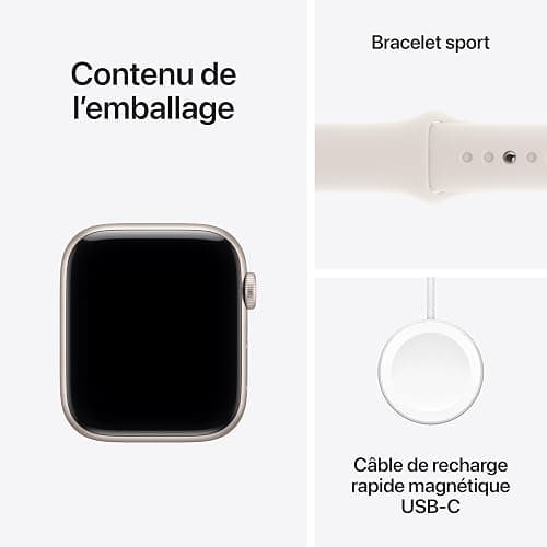 Apple Watch SE 3 [GPS 40mm] Smartwatch with Starlight Case with Starlight Sport Band. Fitness and Sleep Trackers, Heart Rate Monitor, Always-On Display, Water-Resistant thumbnail 6
