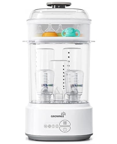 GROWNSY Bottle Sterilizer and Dryer, Compact Electric Steam Baby Bottle Sterilizer (Esterilizador de Biberones), Bottle Sanitizer for Baby Bottles, Pacifiers, Pump Parts - Image 1