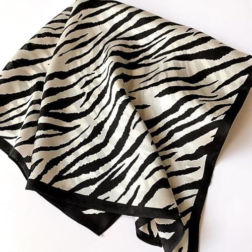FEIBOON Mulberry Silk Scarfs Neck Scarf 21" Small Square Scarfs hair scarf bandana Neckerchief Headscarf for Women thumbnail 3