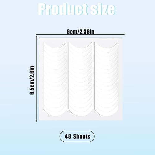 2304 pcs French Nail Stickers French Tip Nail Guides 48 Sheets Manicure Nailes Strips Self Adhesive Nails Sticker Tips for Edge Auxiliary White Half Moon Shaped Nails DIY Stencil Tool Decals thumbnail 2