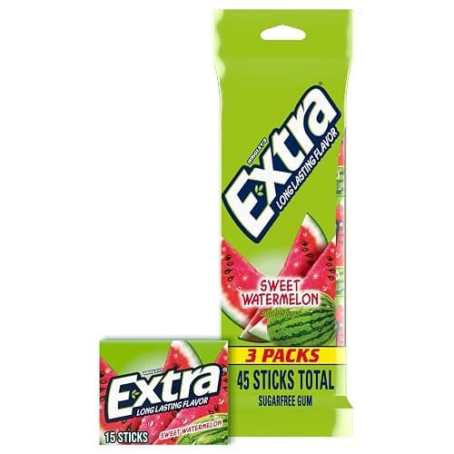 EXTRA Watermelon Sugar Free Chewing Gum, 15 ct (3 Pack) - Image 1