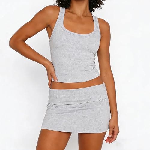 Womens Fold Over Mini Skirt Y2K Elastic Low Rise Bodycon Short Skirt | Foldover Waistband, Low Waist, Slim Fit, Micro Skirt, Going Out Streetwear thumbnail 4