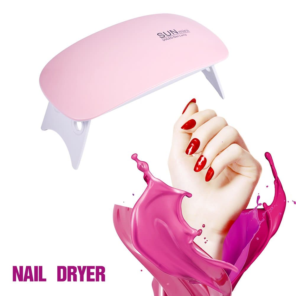 Secador de Lámpara UV de 2 Colores, Mini Luces LED para Uñas, Portátil 6W Lámpara LED UV de Curado en Gel, Manicura y Esmalte de Uñas(#2) thumbnail 3