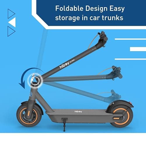 Hiboy S2 Pro/S2 Max Electric Scooter for Adults, 500W Motor, 40-65KM Long Range ＆ 30KM/H, 10'' Tires, Dual Braking & Shock Absorption System, Foldable Commuter Electric Scooter thumbnail 7