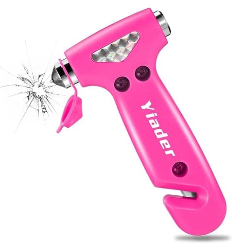 Yiader Window Breaker, 3-in-1 Emergency Escape Tool with Car Window Breaker and Seatbelt Cutter, Car Safety Hammer Car Essentials Tool for Women thumbnail 8