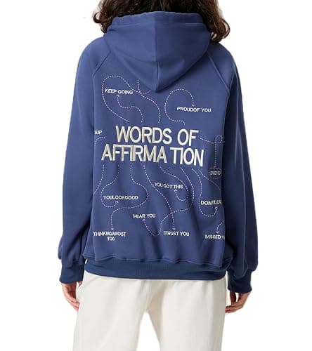 ROAONOCOMO Women Y2K Embroidered Hoodie Floral Graphic Oversized Pullover Hoodie Cute Animal Pocket Hooded Sweatshirts - Image 1