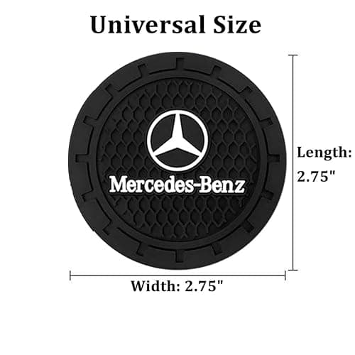 Car Cup Holder Coaster for Mercedes-Benz Series Universal Non-Slip Cup Holder Insert Coaster Car Interior Accessories,Black 2PCS thumbnail 4