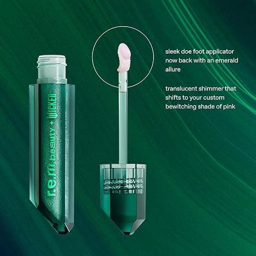 r.e.m. beauty by Ariana Grande Wicked: For Good | So Popular pH Adaptive Lip Oil | Universally Flattering Pink Tone for All Skin Tones | 4.8 ml thumbnail 2