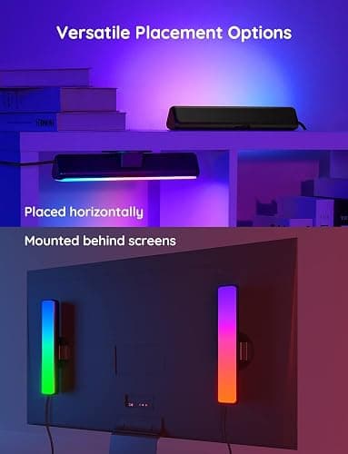 Govee Smart LED Light Bars, Work with Alexa and Google Assistant, RGBICWW WiFi TV Backlights with Scene and Music Modes for Gaming, Pictures, PC, Room Decoration thumbnail 6