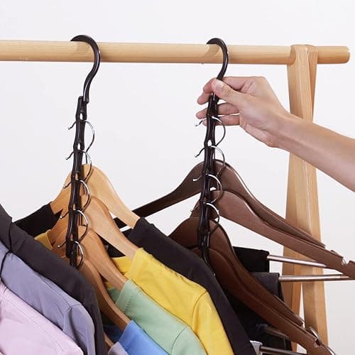 AMKUFO 6 Pack-Closet-Organizers-and-Storage, Magic-Hangers-Space-Saving-for-Clothes, Closer-Organizer-for-Closet-Organization, Space-Saver-Hanger-Organizer-for-Multipurpose, Dorm-Room-Essentials thumbnail 8