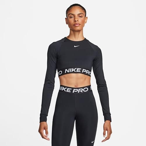 Nike Women's Pro Dri-fit Cropped Long Sleeve Top thumbnail 2