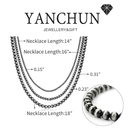 Navajo Pearl Necklace Western Jewelry for Women Boho Layered Beaded Necklaces Country Concert Outfits Accessories thumbnail 6