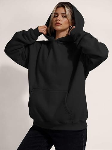 Trendy Queen Women Oversized Hoodies Fall Outfits | Gentle Skin Feel, Aesthetic Drop Shoulder, Large Kangaroo Pocket, Seamless Daily Outfit Match thumbnail 5