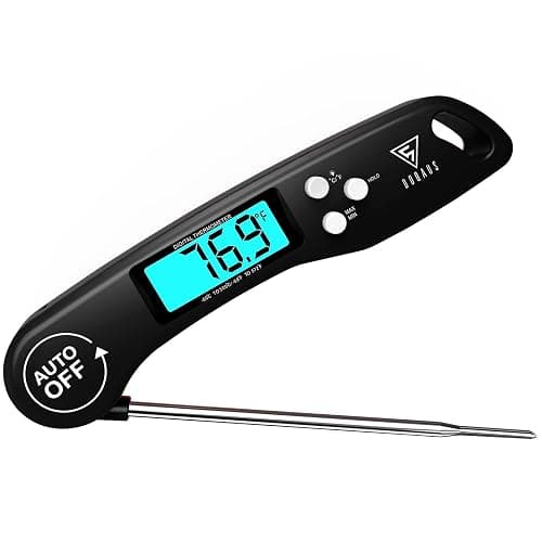 Meat Thermometers, DOQAUS Instant Read Food Thermometer for Cooking, Digital Kitchen Thermometer Probe with Backlight & Reversible Display, Wide Temperature Range for Turkey Grill BBQ Oven Candy - Image 1