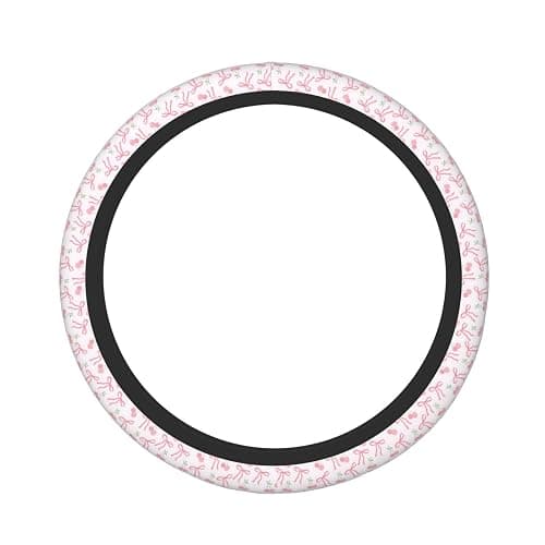 Car Steering Wheel Cover Universal Neoprene Anti Slip Car Accessories Decorative Wheel Protector 15 Inch - Pink Bow thumbnail 6