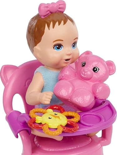 Barbie Skipper Babysitters Inc Baby Small Doll & Accessories, First Tooth Playset with Appearing & Disappearing Tooth thumbnail 5