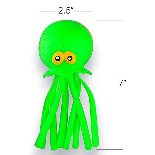 ArtCreativity Octopus Water Balls, Set of 3, Rubber Kids’ Bath Toys, Sensory Stress Relief Pool Toys for Kids, Cute Goodie Bag Fillers for Boys and Girls, Pink, Blue and Green - 3 Pack thumbnail 3